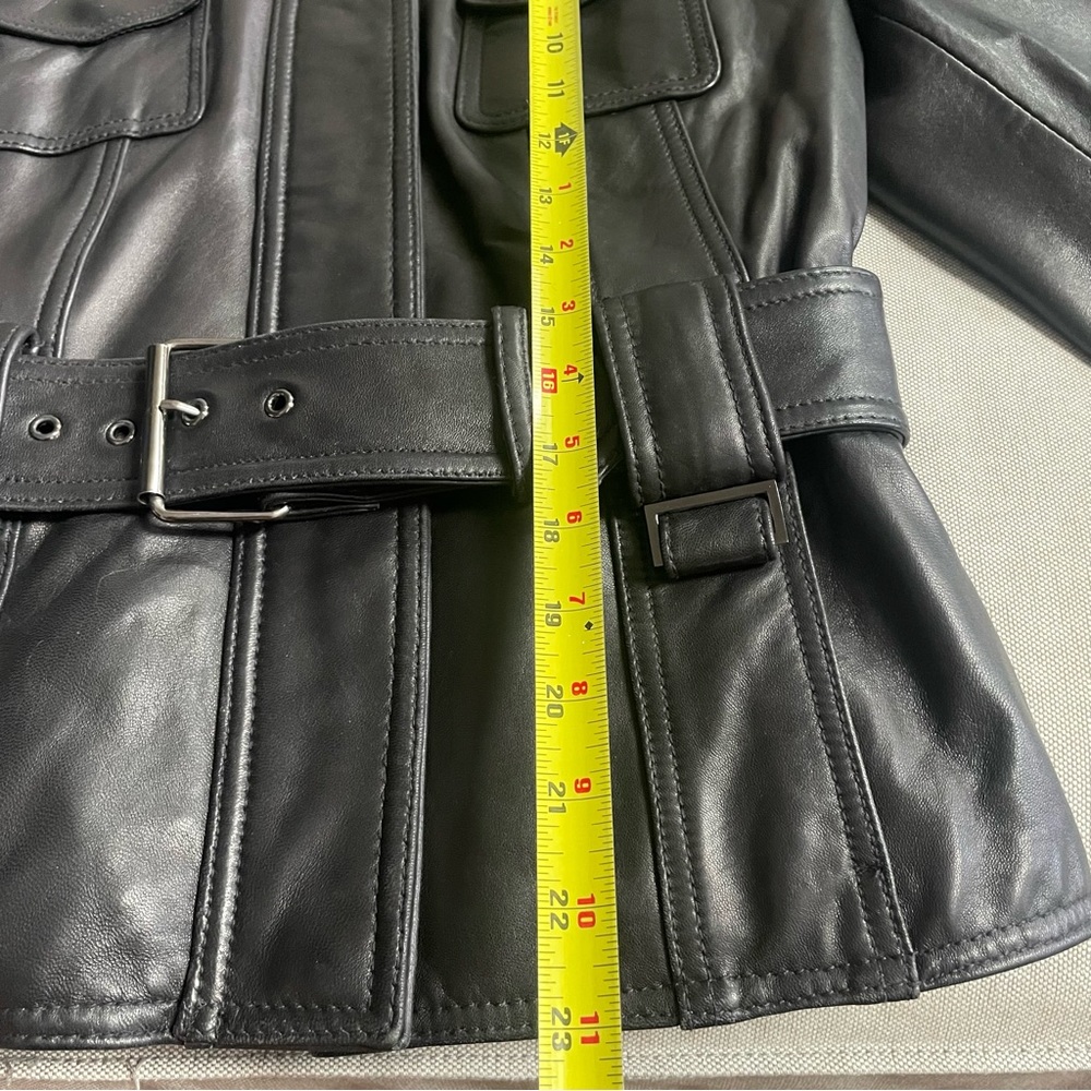 Genuine Leather Jacket With Belt - image 8